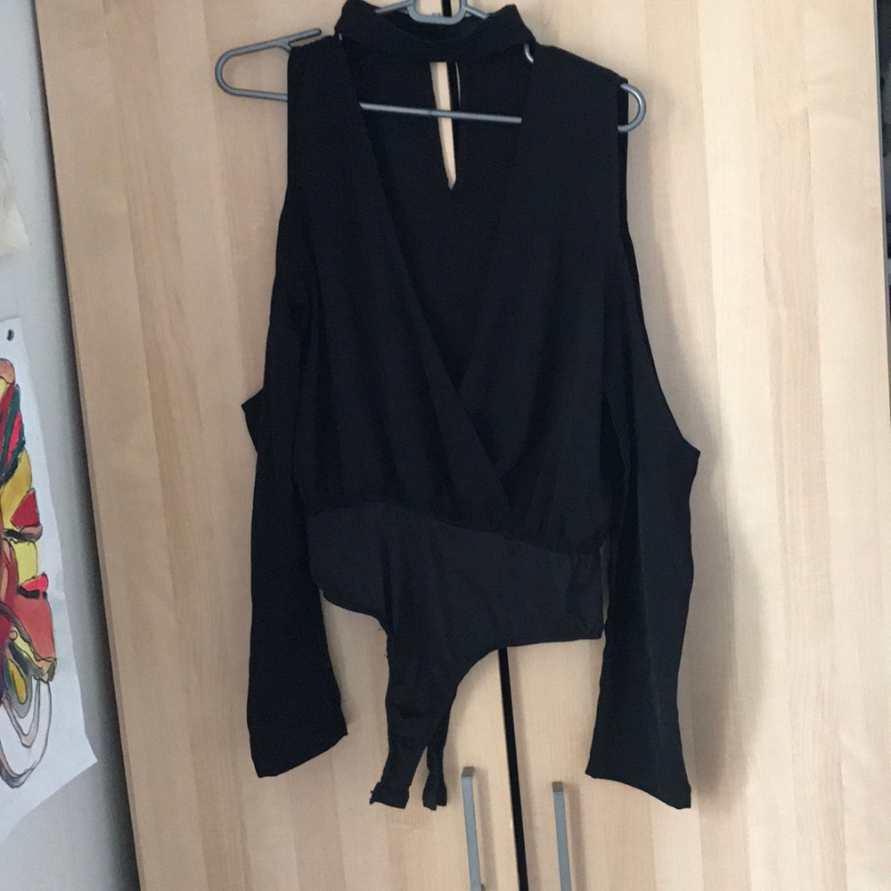 Cold shoulder bodysuit